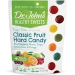 Dr. John's Healthy Sweets Sugar Free Classic Fruit Hard Lollies with V