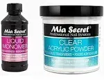 MIA SECRET 4oz Liquid Monomer + 4oz Clear Acrylic Powder Nail Art System