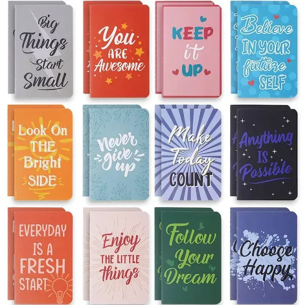 24 Pcs Mini Colorful Notebooks