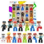 3 inch, Playmags Magnetic Figures Community Set of 15 Pieces