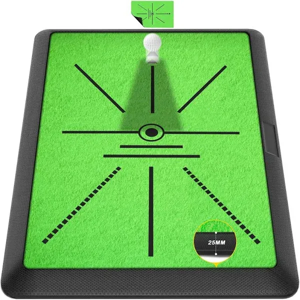 Golf Hitting Mat, Golf Mat Practice Indoor &amp; Outdoor for Swing Path Feedback, 