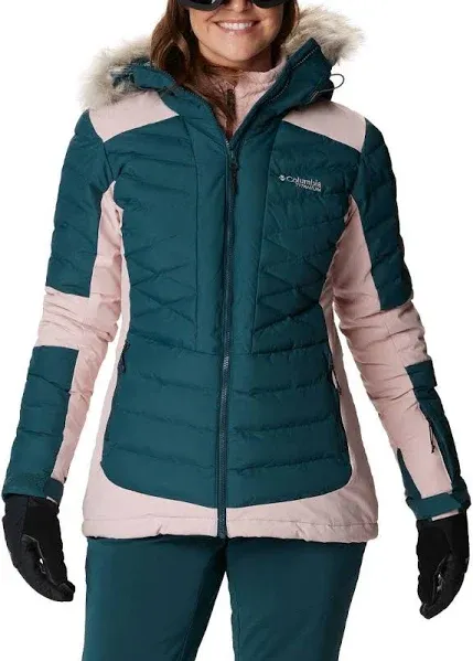 Columbia Womens Bird Mountain II Insulated Hooded Ski Jacket Size XL Omni-Heat