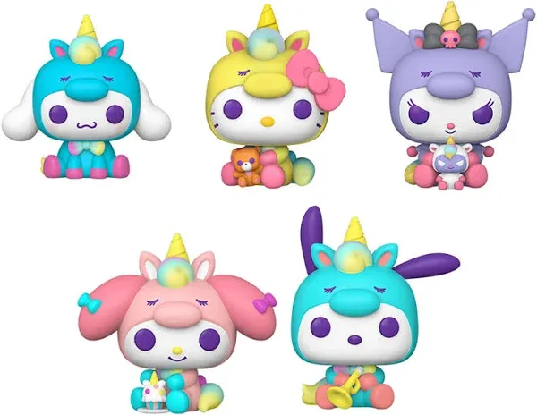 Funko Pop! Collectible Vinyl Figure Sanrio Unicorn Party 5-Pack