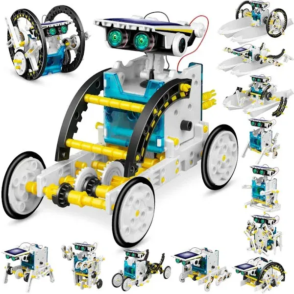 Kids STEM Building Solar Power Robot Educational Toy 13-in-1 Science Kit NEW