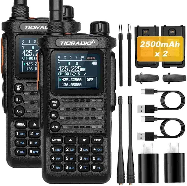 TIDRADIO TD-H8 Ham / GMRS Radio 2 Packs