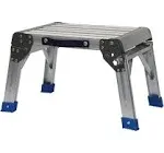 MaxWorks 80773 Foldable Aluminum Platform & Step Stool (350 lbs. Maximum Capacity)