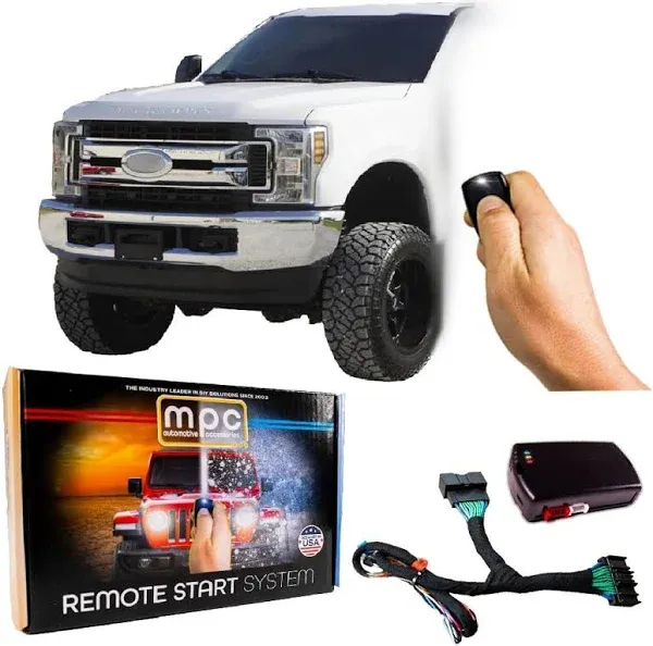 MPC Remote Start Kit Compatible with 2017-2019 Ford F-250 Super Duty || Diesel || Key to Start || 100% Plug N Play || Press OEM Fob 3X Lock to Start || USA Tech Support