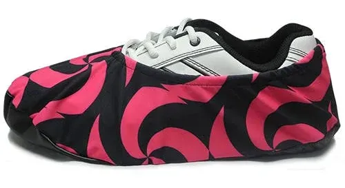 bowlingball.com Premium Bowling Shoe Protector Covers (Medium: Fits Womens Size 4-12, Mens Size 6-10, Pink Spiral)