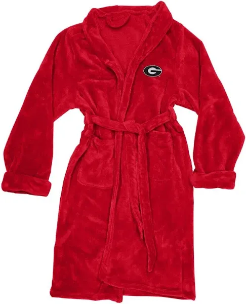 Georgia Bulldogs Men's Silk Touch Mid-Calf Bathrobe with Pockets