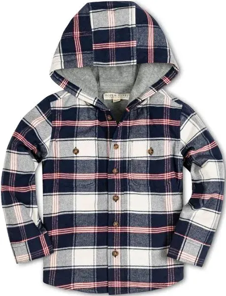 Hooded Flannel Shirt Jacket