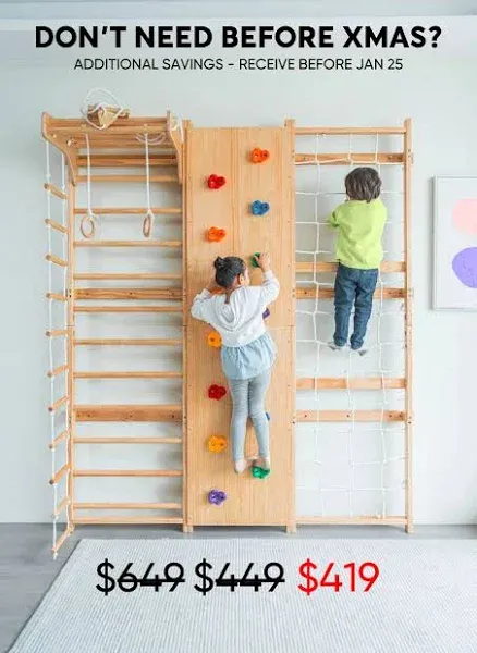 Avenlur 9-in-1 Swedish Ladder Wall Gym and Climber