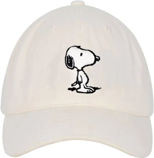 Concept One Peanuts Snoopy Dad Hat, Adult Baseball Cap with Curved Brim