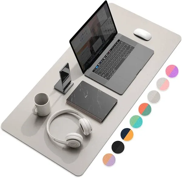 Ysagi Desk Mat Pad,Waterproof Desk Pad Pad Desk, Leather Desk Pad Dual-Sided