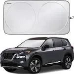 Magnelex Windshield Sunshade Medium for Compact Cars Bonus Steering Wheel