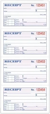 Adams Money/rent Receipt Book