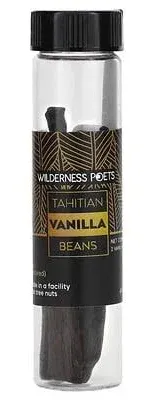 Wilderness Poets, Whole Vanilla Beans, Tahitian Variety Grown in Papua New Guinea (2 Vanilla Beans)