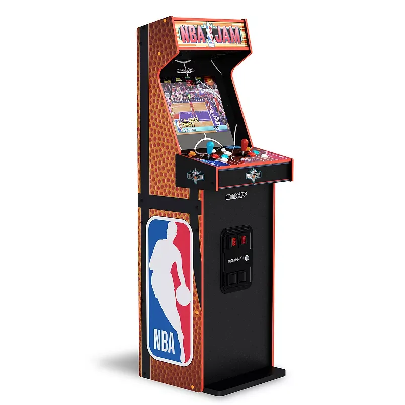 Arcade 1 Up NBA Jam Deluxe 2 Player Control Panel Arcade Machine, Black