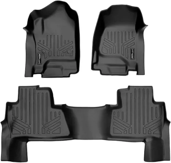 Smartliner SA0136/B0153 Custom Fit 2 Row Floor Mats Liner Set for 2015-2020 Chevrolet Tahoe