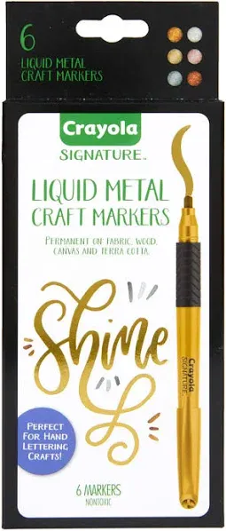 Crayola Signature Liquid Metal Permanent Markers