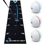 Me and My Golf Golf Breaking Ball Putting Mat (7.5ft) Black/Blue Putting Aids