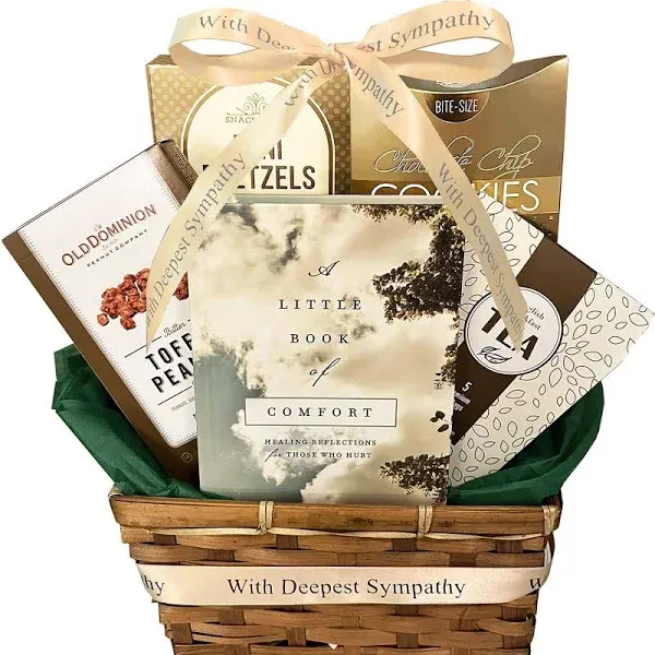 Sympathy Gift Baskets for Loss of Loved One Featuring A Little Book of Comfort G