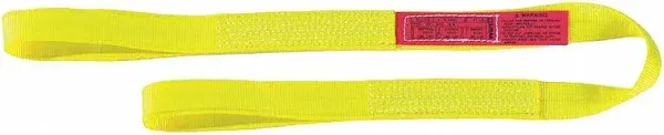 Liftall EE1601NFX2 Eye-Eye Web Sling, Nylon, 1&#034; x 2&#039;, 1-ply, Flat-Eye