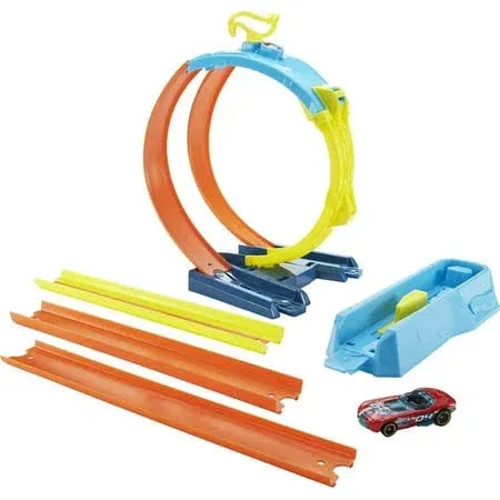 Hot Wheels Track Builder System Split Loop Pack Track Set