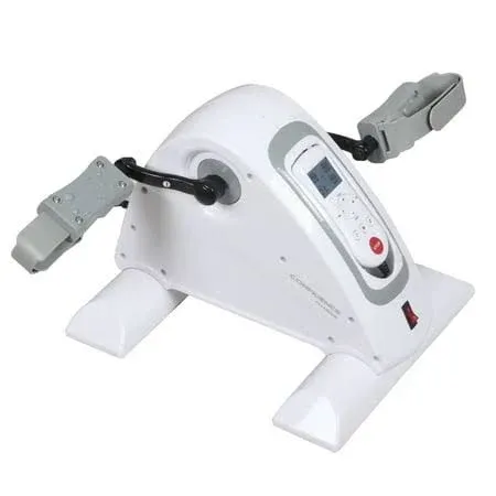 Confidence Fitness Motorized Electric Mini Exercise Bike V2 / Pedal Exerciser - White/Grey