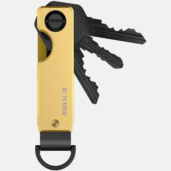 The Ridge Ridge KeyCase 24 Karat Gold Organizes Your Keys in a Compact Silhouette