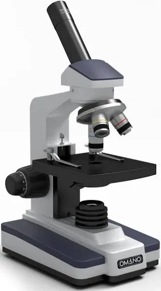 Omano OM118-M3 40X-400X Monocular Student Compound Microscope - NEW Open Box