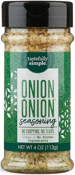 Tastefully Simple Onion Onion Seasoning 4 Ounce  NEW IN JAR  Sealed