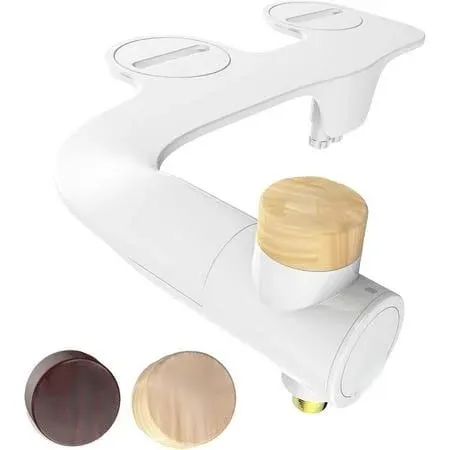 Essential Bidet Toilet Attachment White & Brass