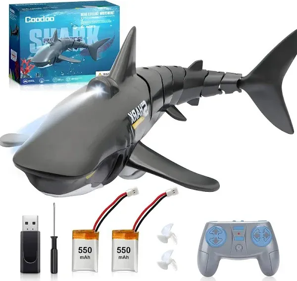 2.4G Remote Control Shark Toy 1:18 Scale High Simulation Shark Shark for Swimmin