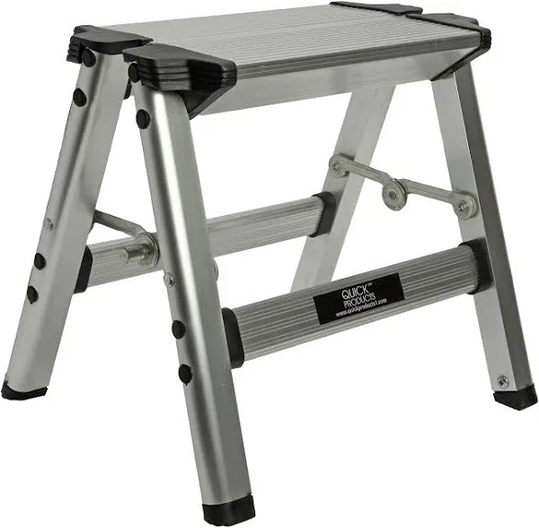  QP-FOSS Slim-Profile Easy Folding Stool - 200 lbs. Capacity One-Step