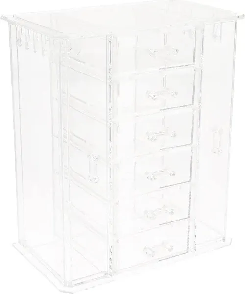 OnDisplay Tiered Acrylic Jewelry Cabinet Organizer