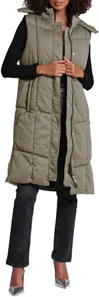 Womens Quilted Longline Vest