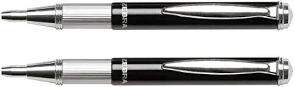 Zebra 10110 Telescopic Ballpoint Pens (Pack of 2) 1mm, Pocket Clip