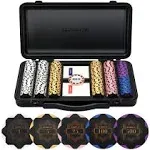 SLOWPLAY Nash 14 Grams Clay Poker Chips Set for Texas Holdem, 300 Pcs [With Numbered Values] Features A High-end Chip Case with Extra Durable German