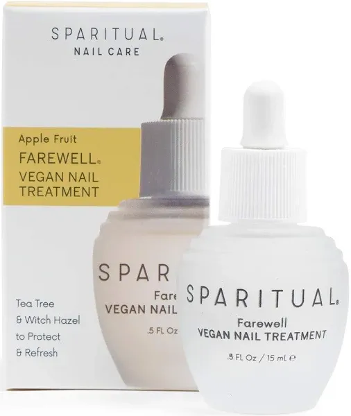 SPARITUAL Apple Fruit FAREWELL VEGAN NAIL TREATMENT | Protect Against Nail Damage 0.5oz (0.5 Fl Oz)