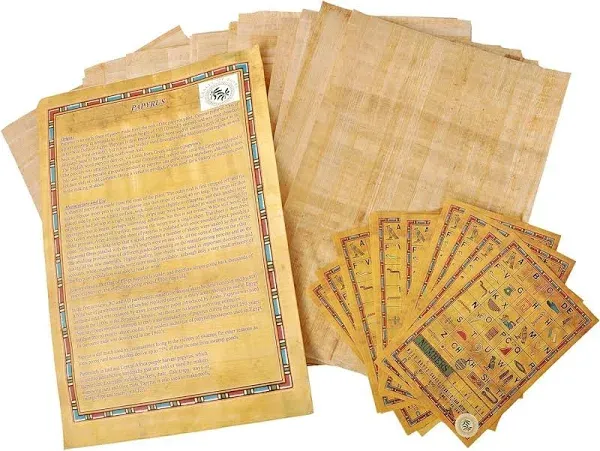 CraftsOfEgypt Egyptian PAPyrus Blank Paper Set of 50 Sheets