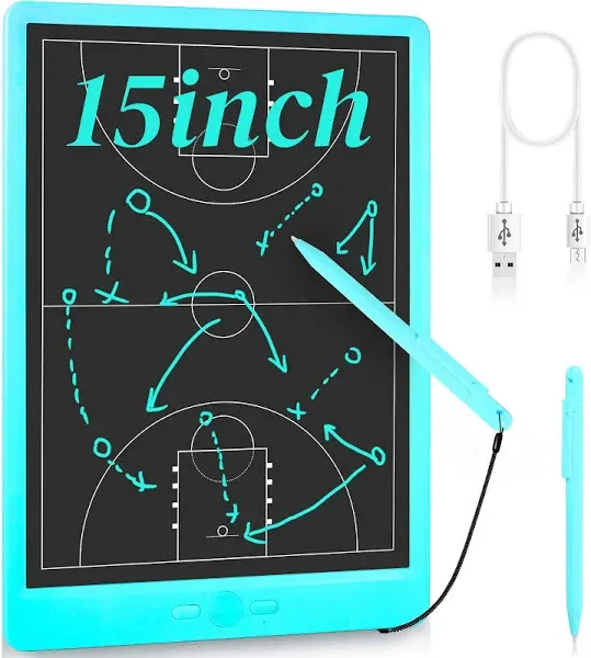 Electronic Basketball Coach Board - Premium Tactical Marker Board with Large LCD Screen and Stylus Pen, Digital Rechargeable Basketball Training Equipment for Coach and Game Plan