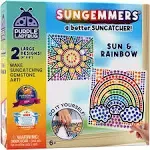 SUNGEMMERS Window Art Suncatcher Kits, Diamond Art - Stocking Stuffers for Kids, 7 6 Year Old Girl Gifts Idea - Christmas Gifts for 4 5 6 7 8 9 10 Year Old Girls & Boys, Crafts for Kids Ages 6-8 8-12