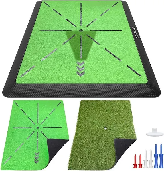 Golf Hitting Mat, Golf Mat Practice Indoor &amp; Outdoor for Swing Path Feedback, 