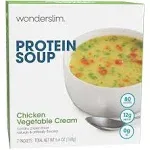 WonderSlim Protein Soup Chicken & Vegetable Cream 7ct