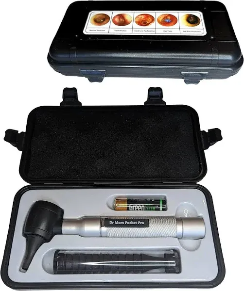 【Lifetime Warranty】4th Generation Doctor Mom LED Pocket Pro Otoscope with Bot...