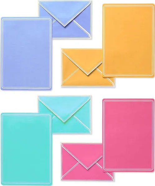 Pastel Stationery Sheets and Colored Envelopes (80-Count)