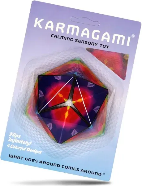 Shashibo Karmagami “Pixels” Sensory Toy for Kids - Kaleidocycle Fidget Toy for Adults to Stay Calm & Focused - Tear-Resistant Desk Manipulative Gadget (Ages 4+)