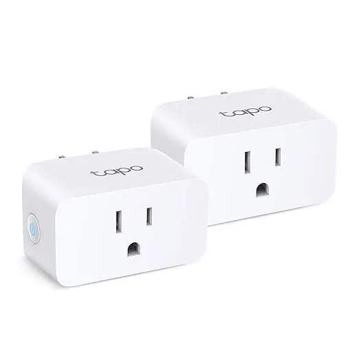 TP-Link Tapo Smart Plug Mini, Matter Compatible, Compatible with Alexa, Google Home & Samsung SmartThings, Energy Monitoring, 15A, UL Certified, 2.4G Wi-Fi Only, Tapo P110M(2-Pack)