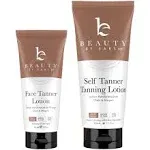 Self Tanner Face & Body - with Organic Aloe Vera & Shea Butter, Sunless Tanning Lotion, Bronzer Buildable Fair to Medium Tan, Fake Tan Self Tanners