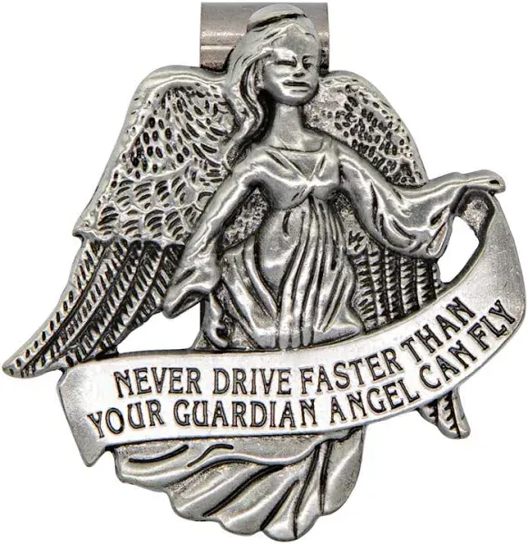 Collections Etc Please Drive Safely Guardian Angel Car Visor Clip